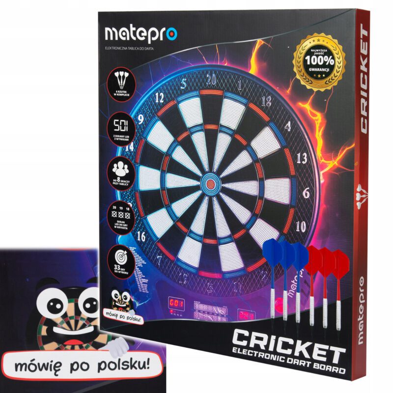 TARCZA ELEKTRONICZNA MATEPRO CRICKET NA BATERIE I ZASILACZ - obrazek 13