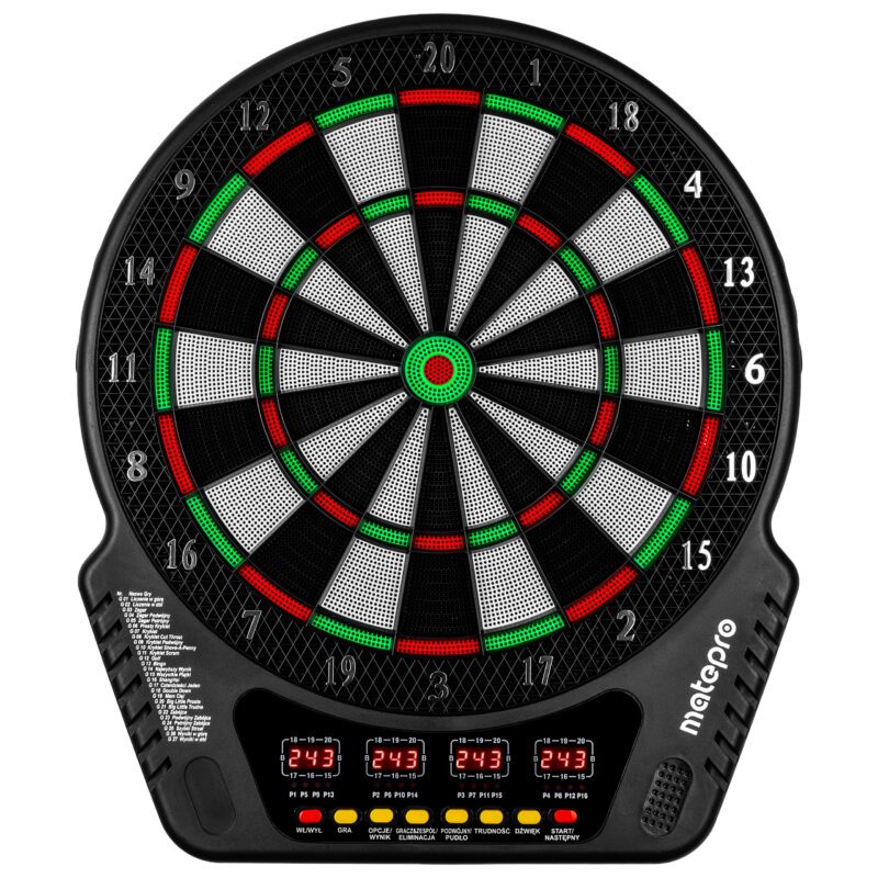 Tablica Elektroniczna Dart Matepro Classic Pro – Język Polski Zielona